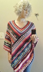 Staceys Daze Colourful Crochet Poncho